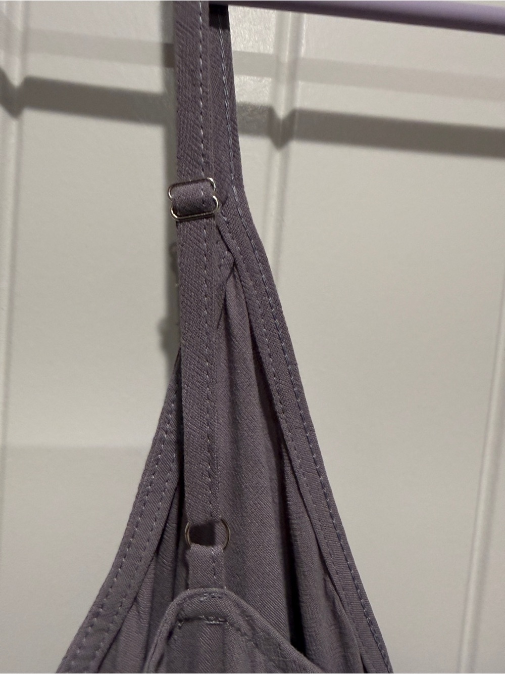 Dress with Tie Front and Button Detail Linen Rayon Blend - Picture 7 of 8